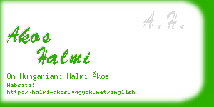 akos halmi business card